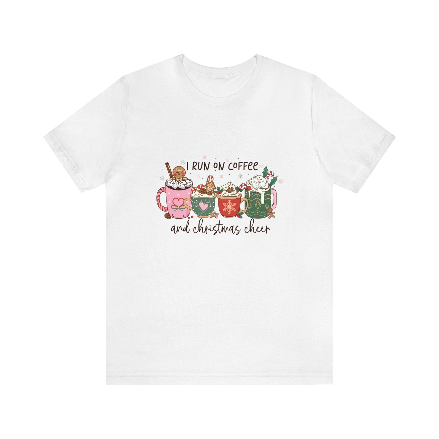 Coffee and Christmas Cheer Women's Short Sleeve Christmas T Shirt