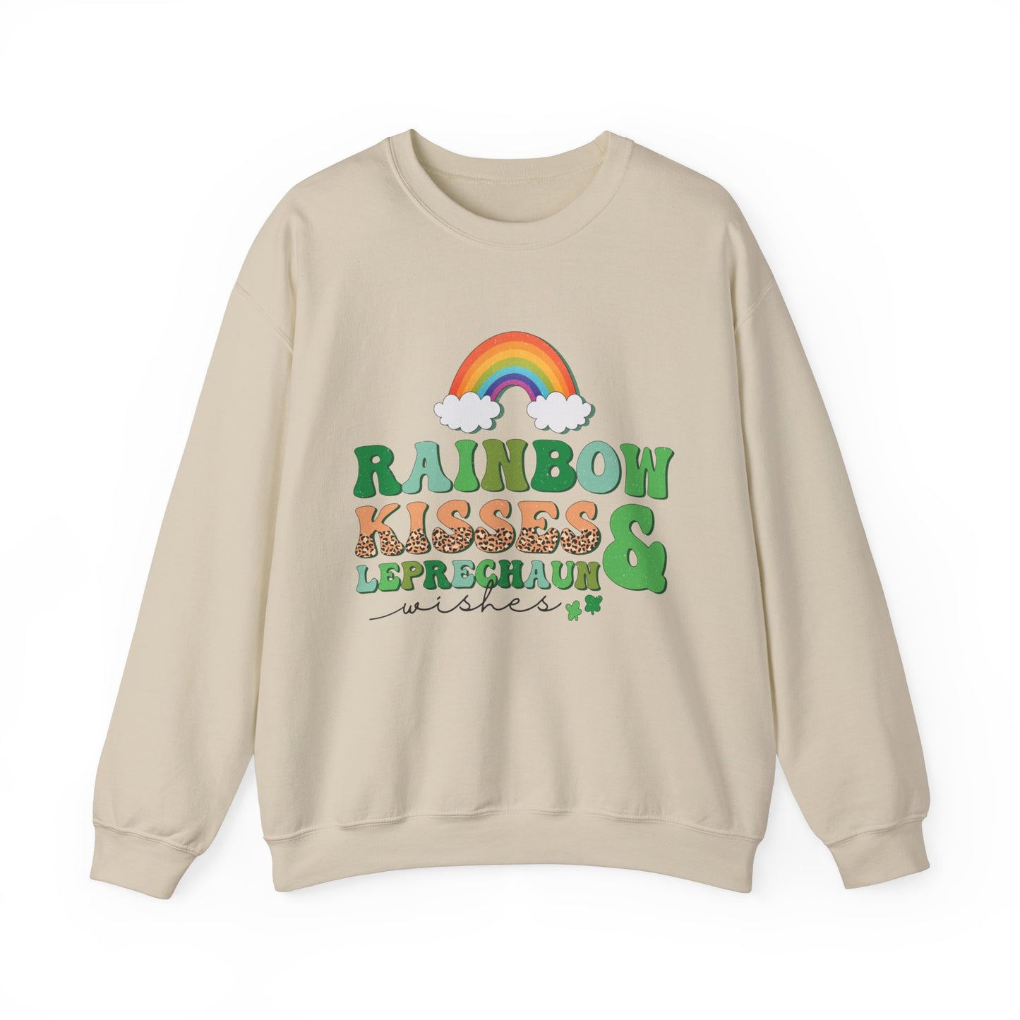 Rainbow Kisses & Leprechaun Wishes St. Patrick's Day Women's Sweatshirt