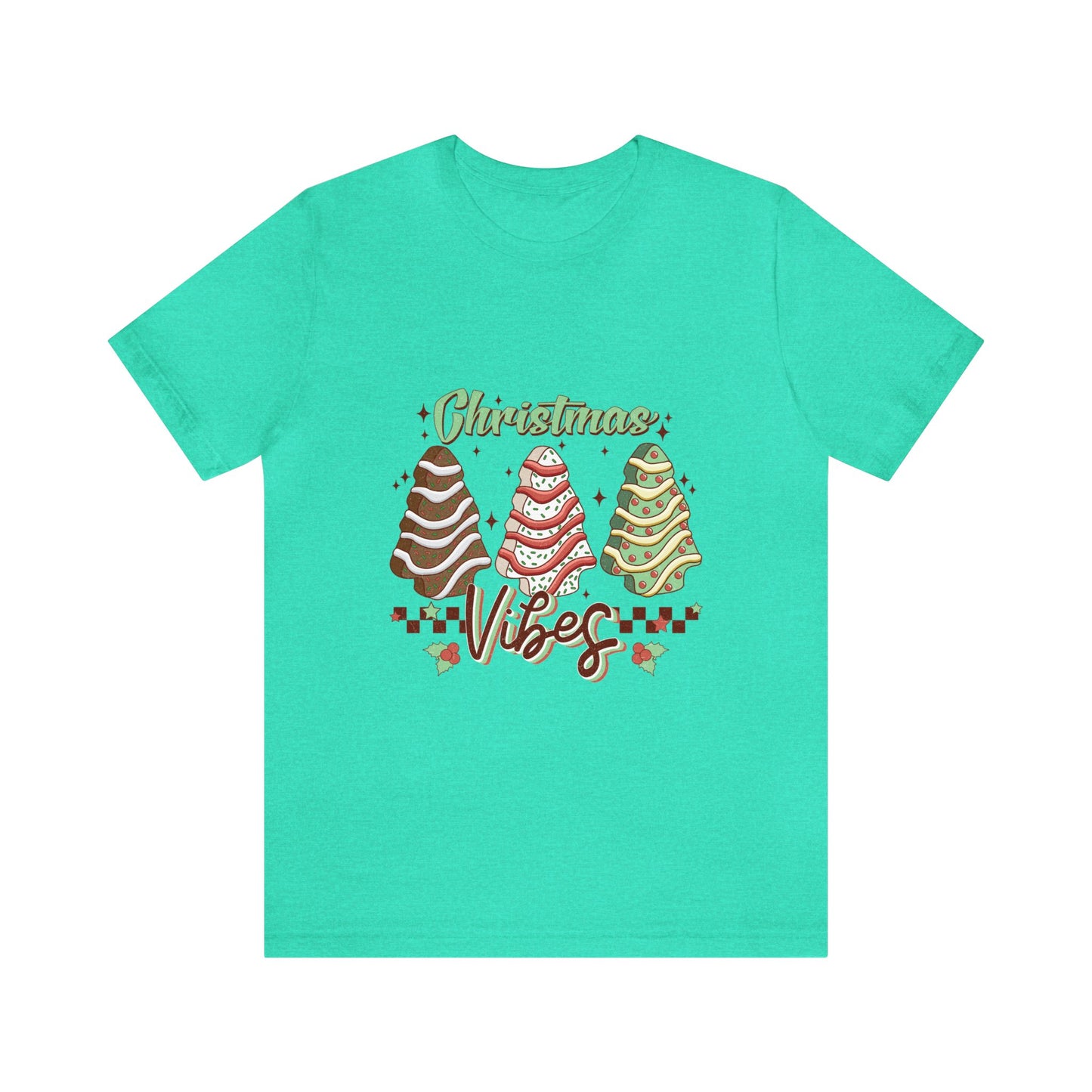 Christmas Vibe Trees Women's Short Sleeve Christmas T Shirt