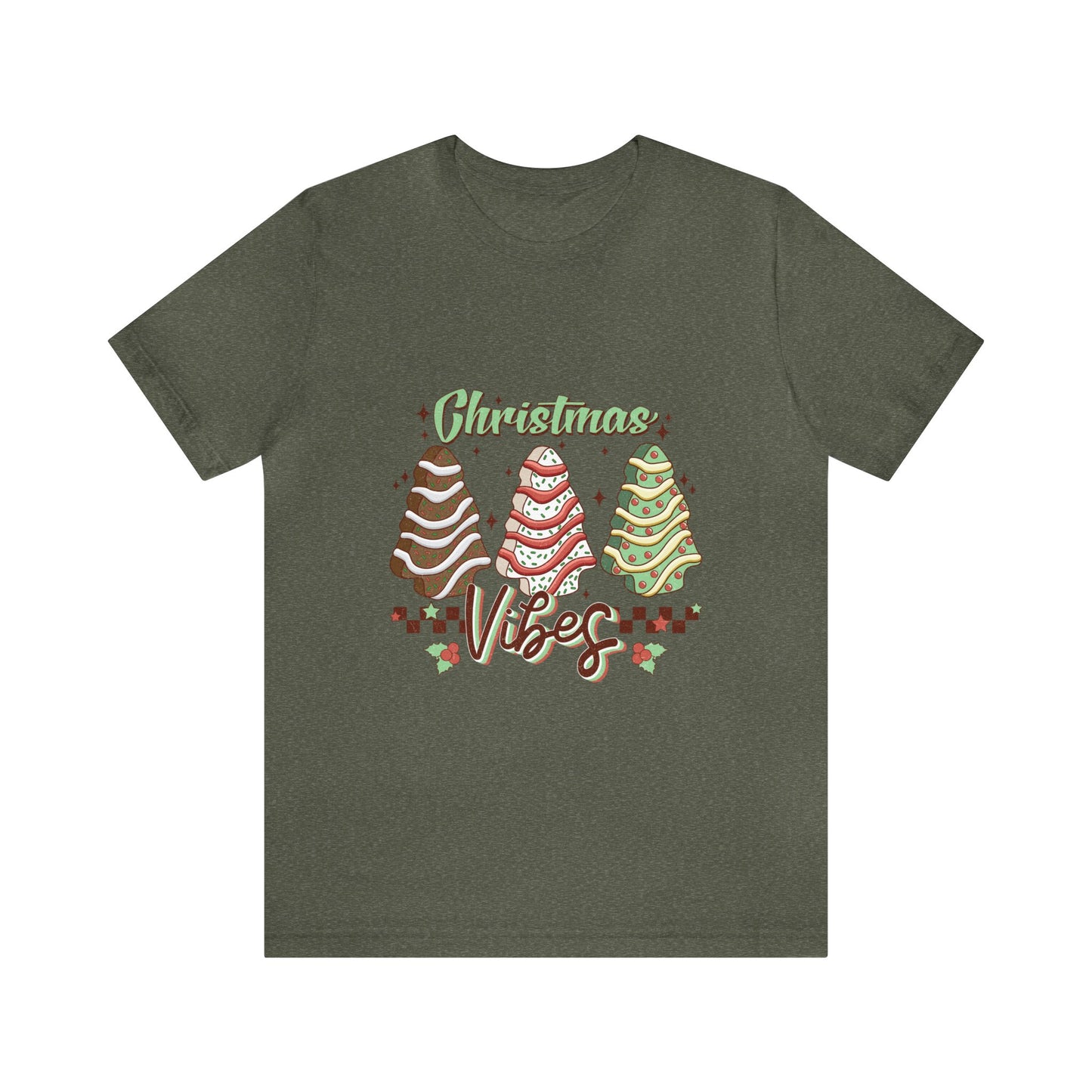 Christmas Vibe Trees Women's Short Sleeve Christmas T Shirt