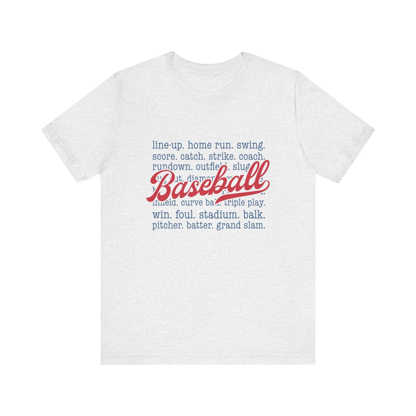 Baseball Tshirt Adult Unisex Short Sleeve Tee