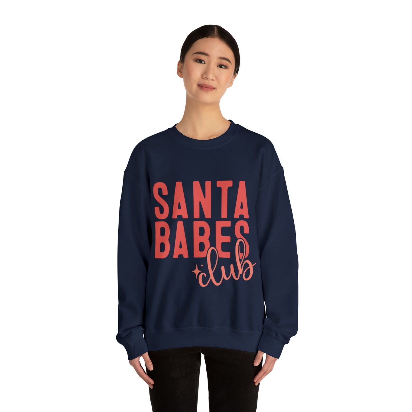 Santa Babes Club Women's Christmas Crewneck Sweatshirt