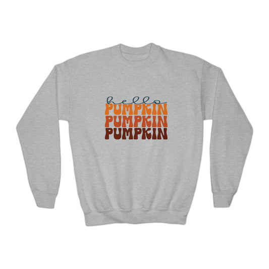 Hello Pumpkin Youth Crewneck Sweatshirt