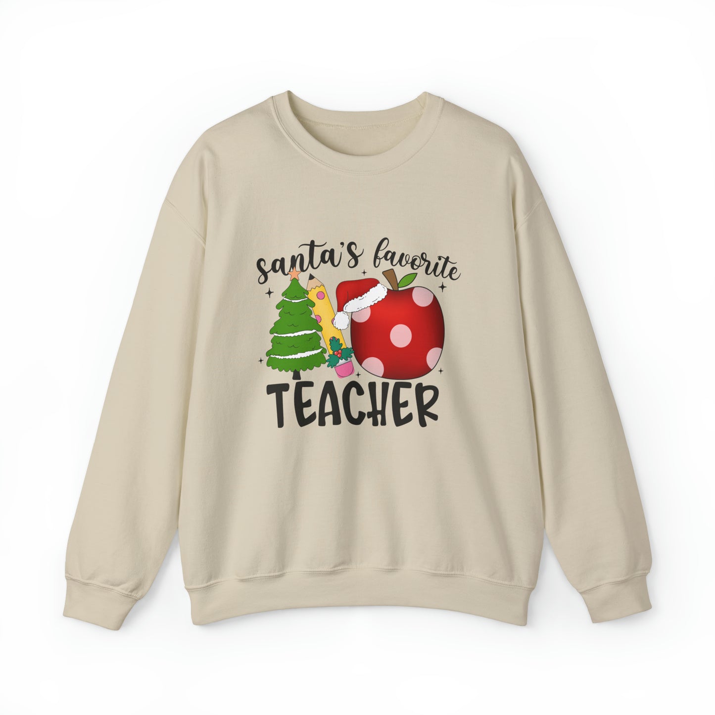 Santa's Favorite Teacher Women's Christmas Sweatshirt