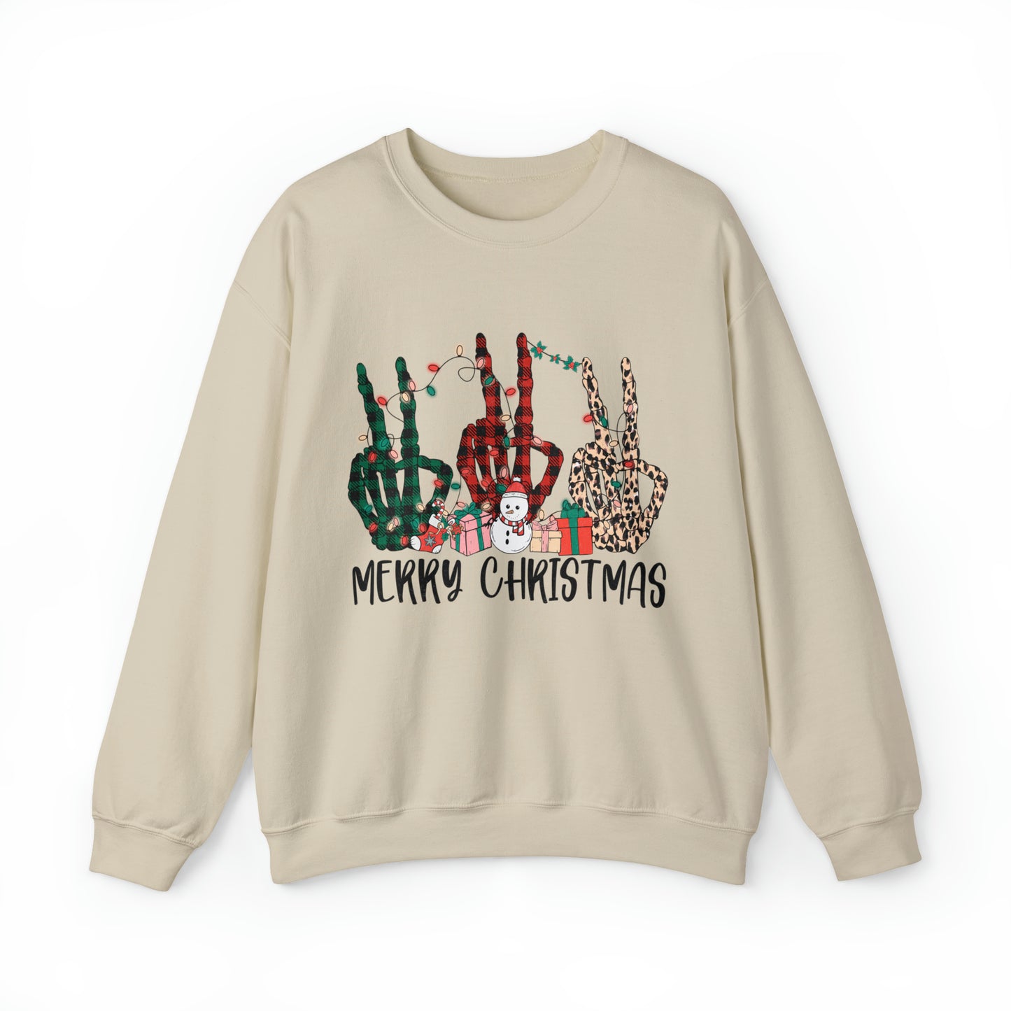 Women's Skeleton Peace Christmas Sweatshirt