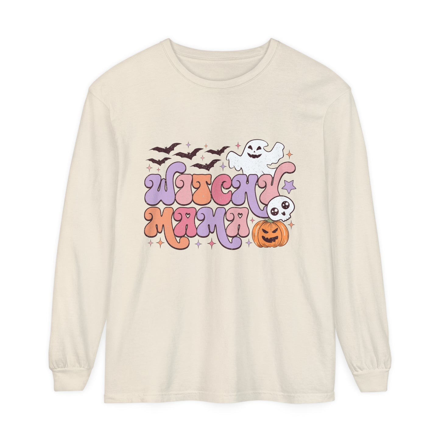 Witch Mama Loose Halloween Long Sleeve T-Shirt