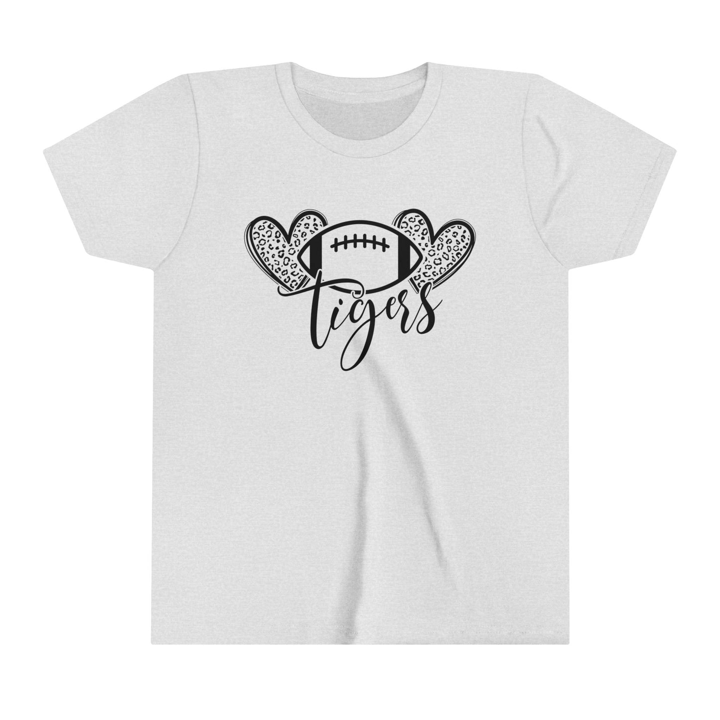 Tigers Football Heart Girl's Youth Shirt