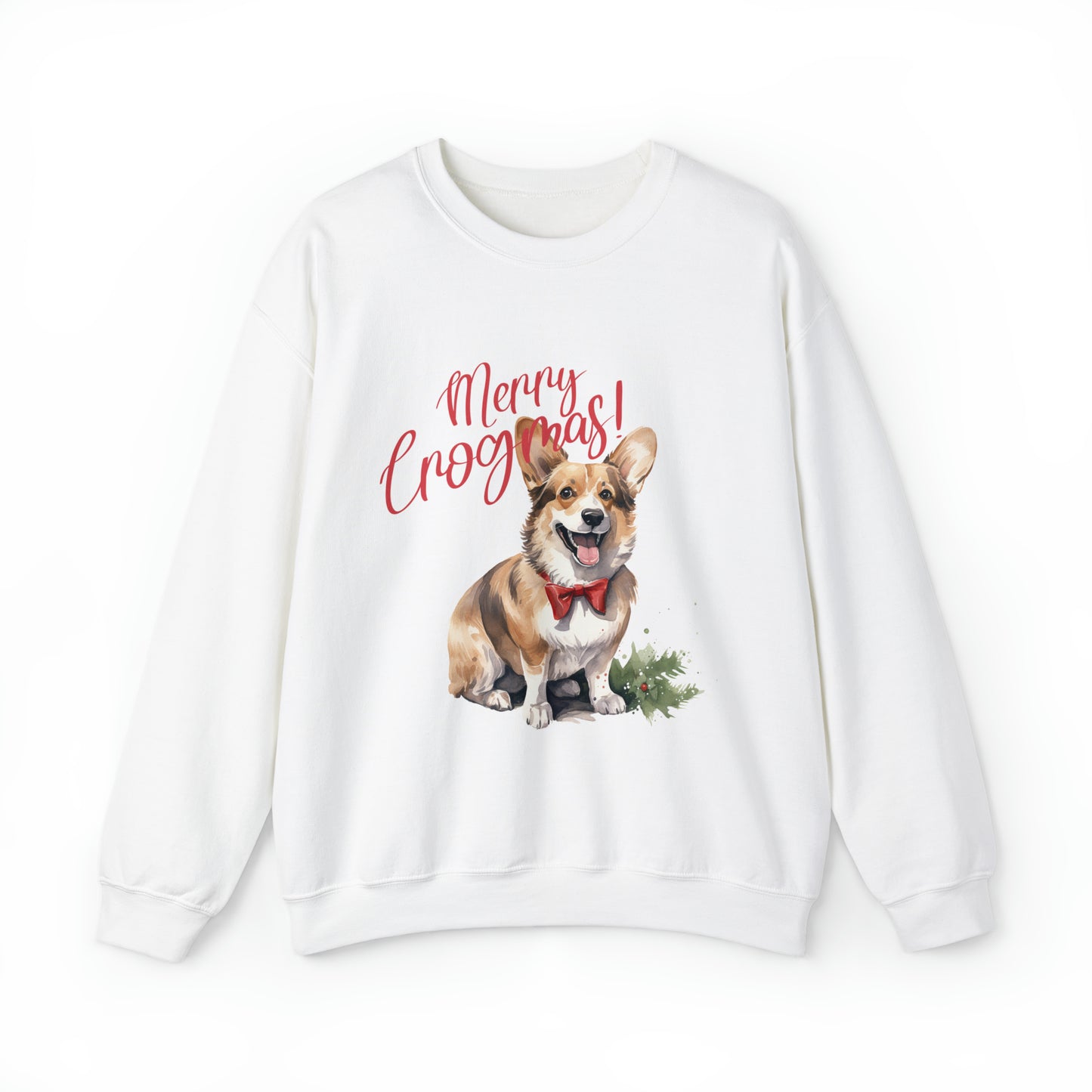 Corgi Christmas Dog Funny Crewneck Sweatshirt Women's