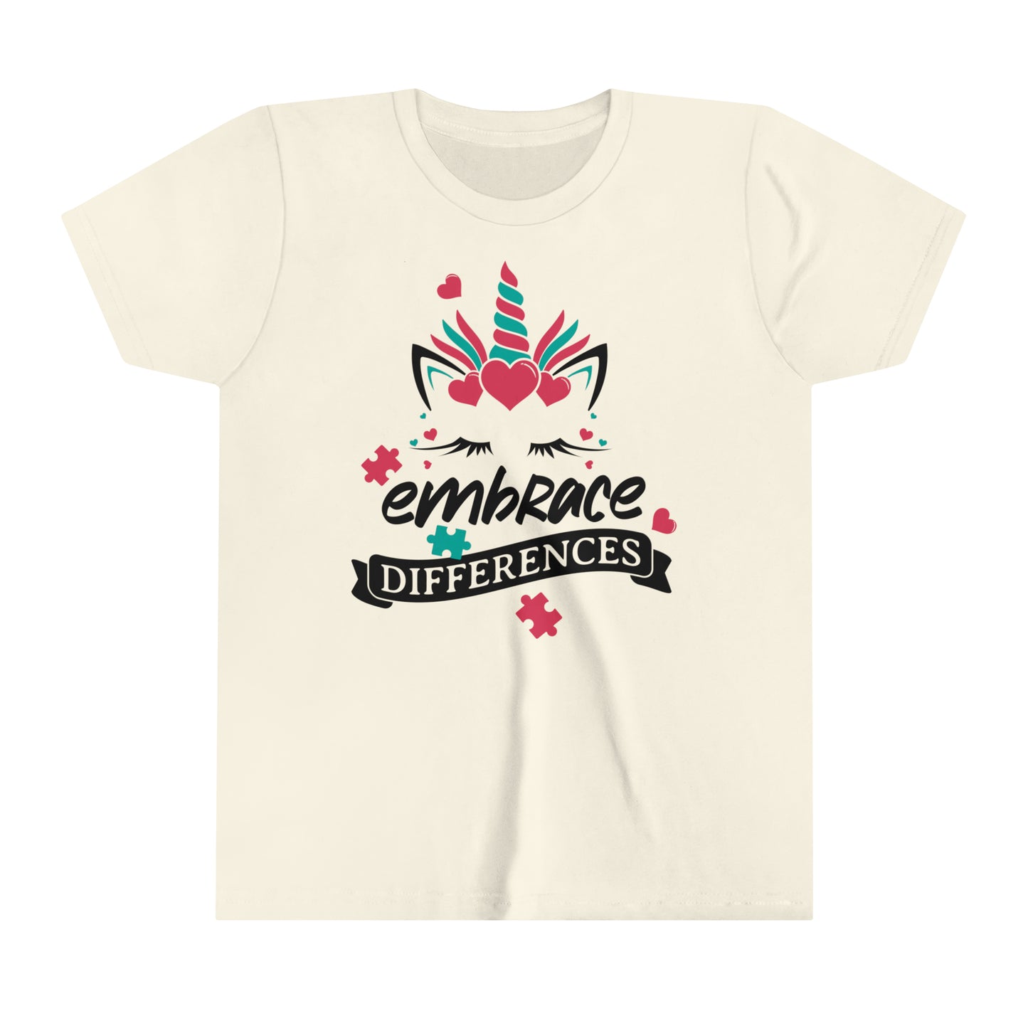 Embrace Differences Unicorn Autism Advocate Youth Shirt