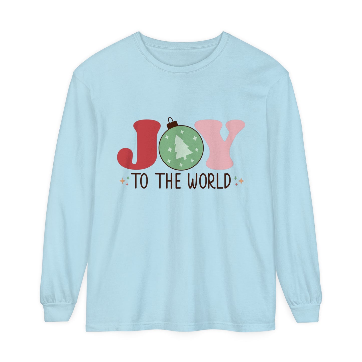Joy to the World Women's Christmas Holiday Loose Long Sleeve T-Shirt