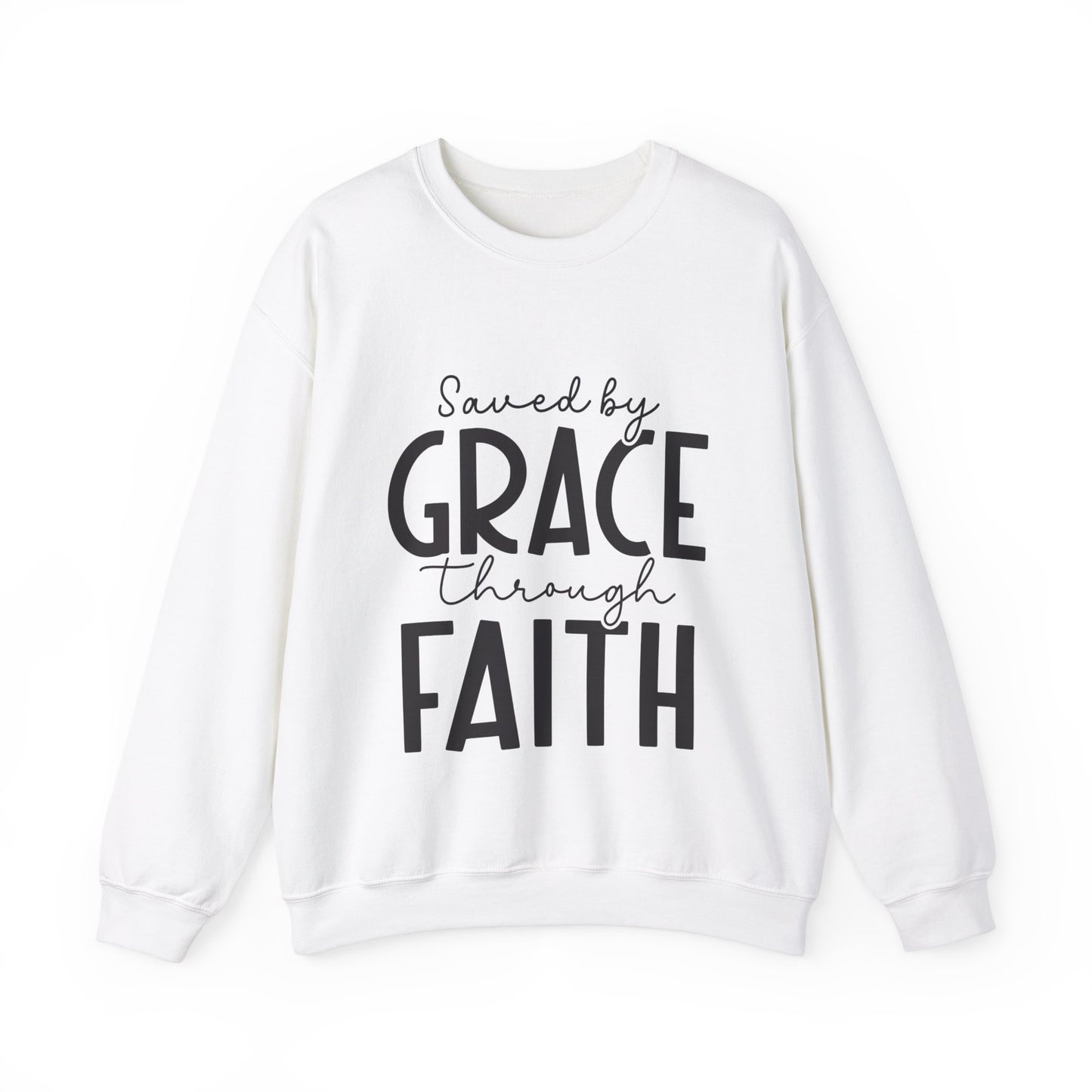 Saved By Grace Women's Easter Bible Verse Sweatshirt