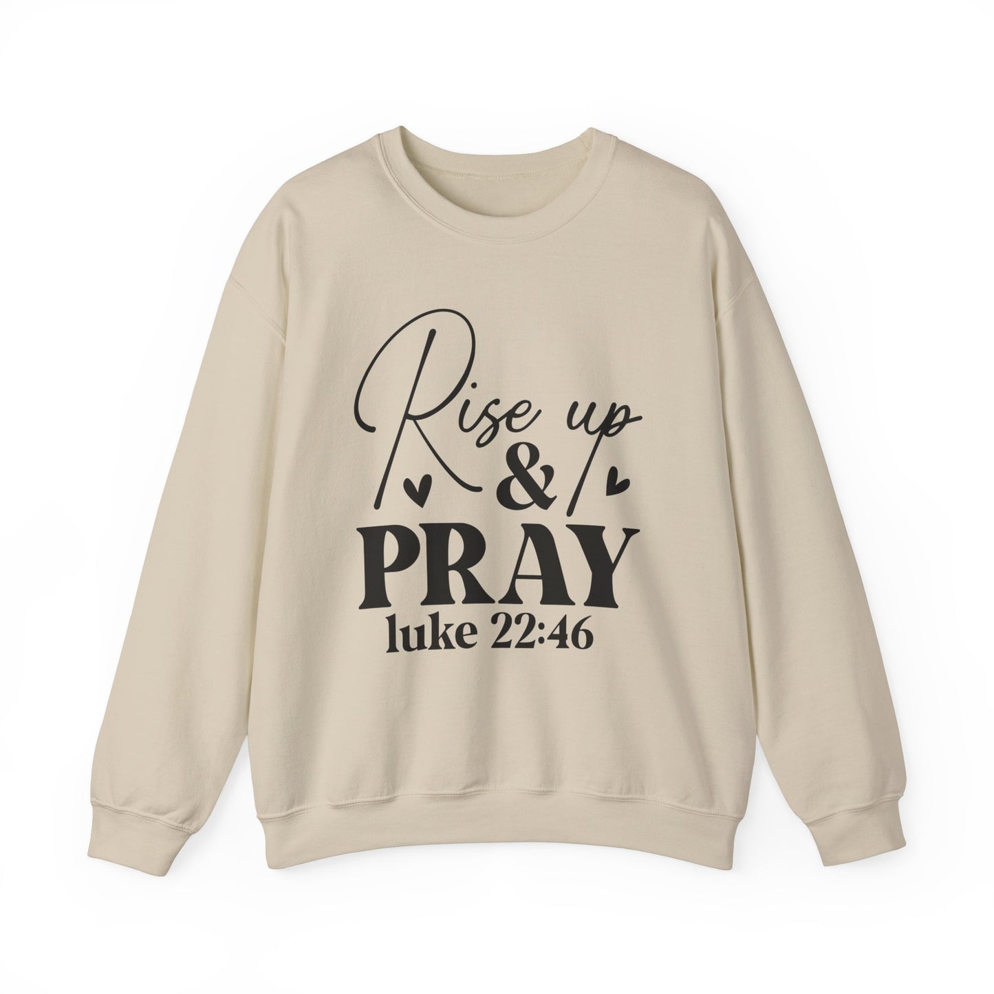 Rise Up and Pray Women's Easter Bible Verse Sweatshirt