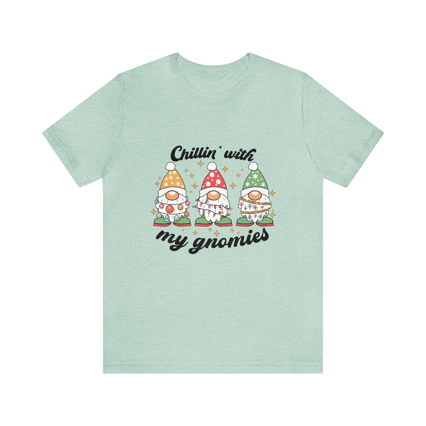 Chillin' With My Gnomies Women's Short Sleeve Christmas T Shirt