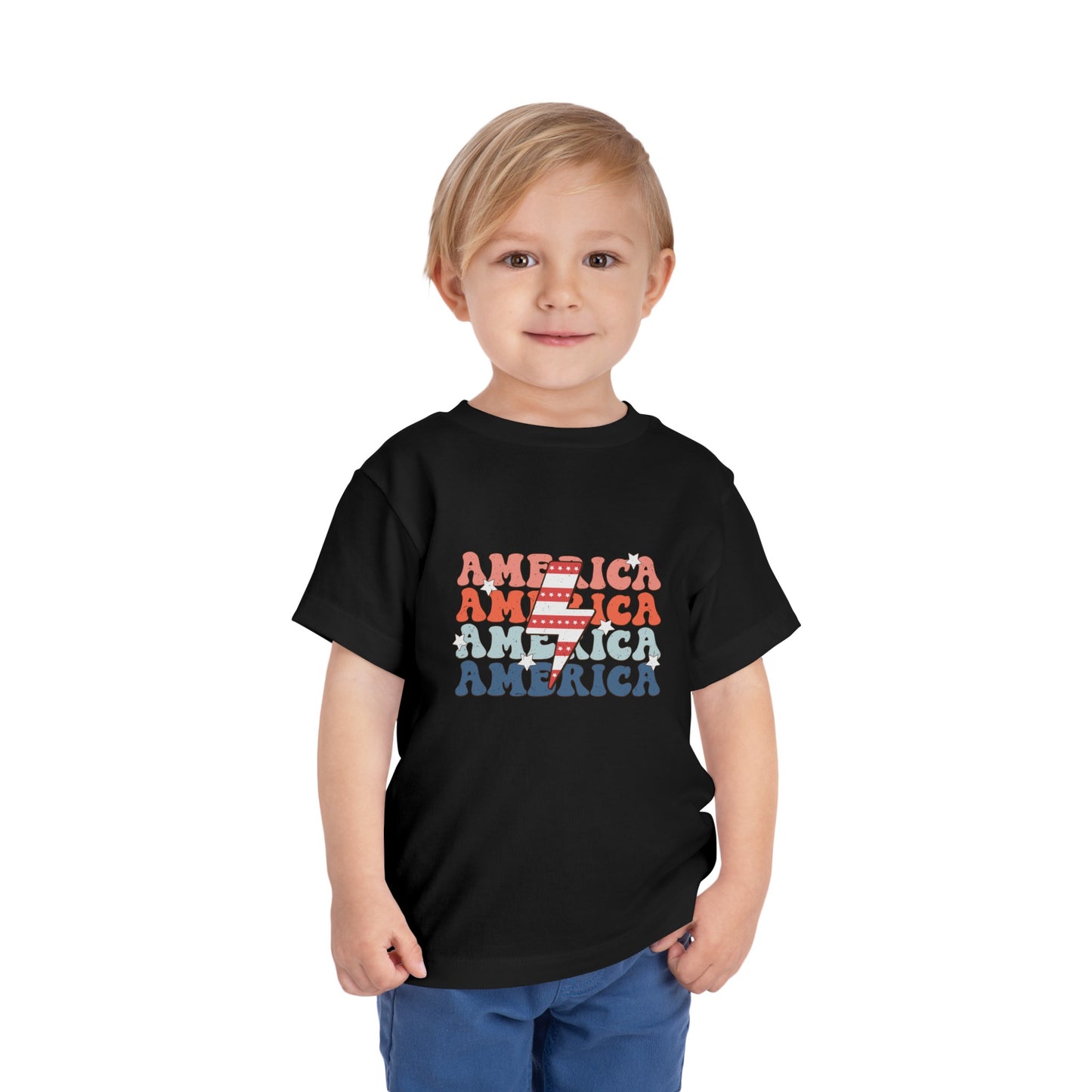 America 4th of July Toddler Short Sleeve Tee