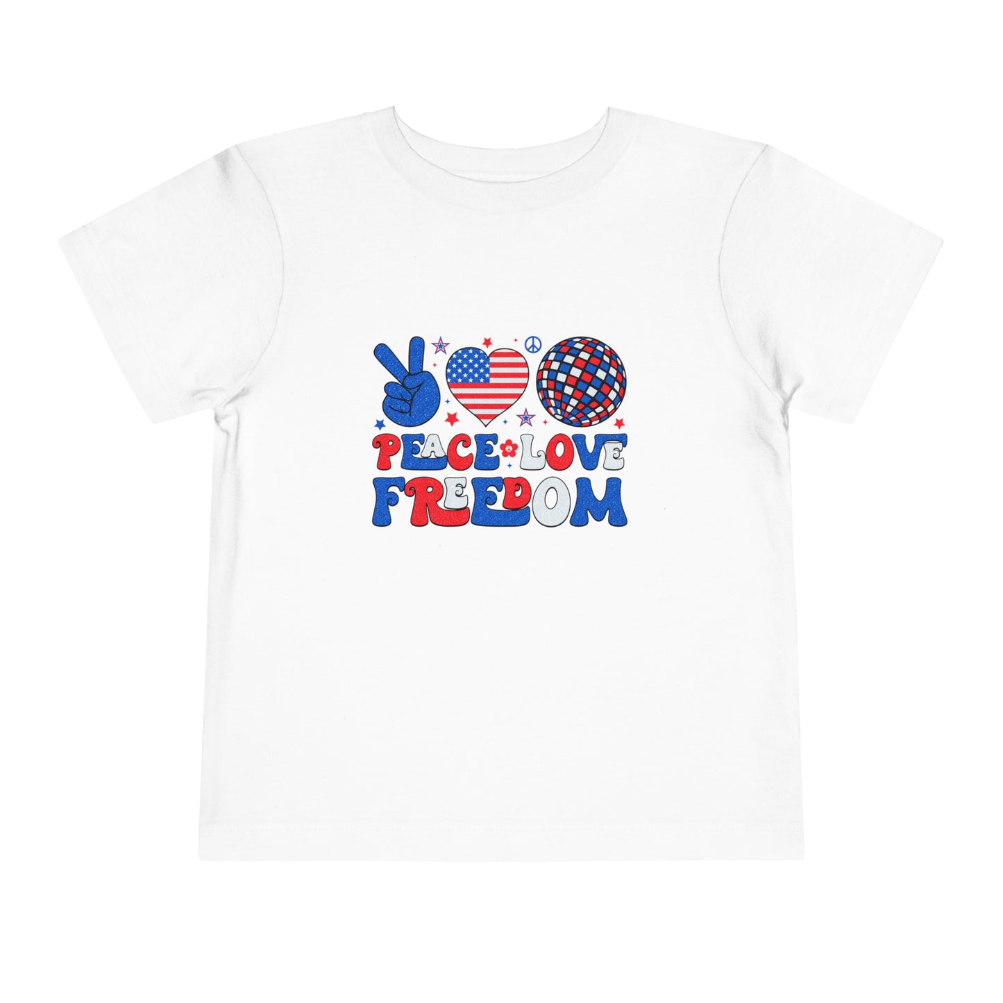 Peace Love Freedom 4th of July Short Sleeve Tee