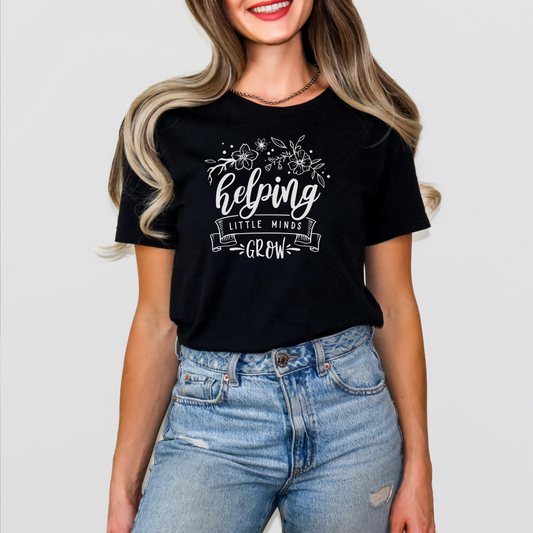 Helping little minds grow Short Sleeve Women's Tee