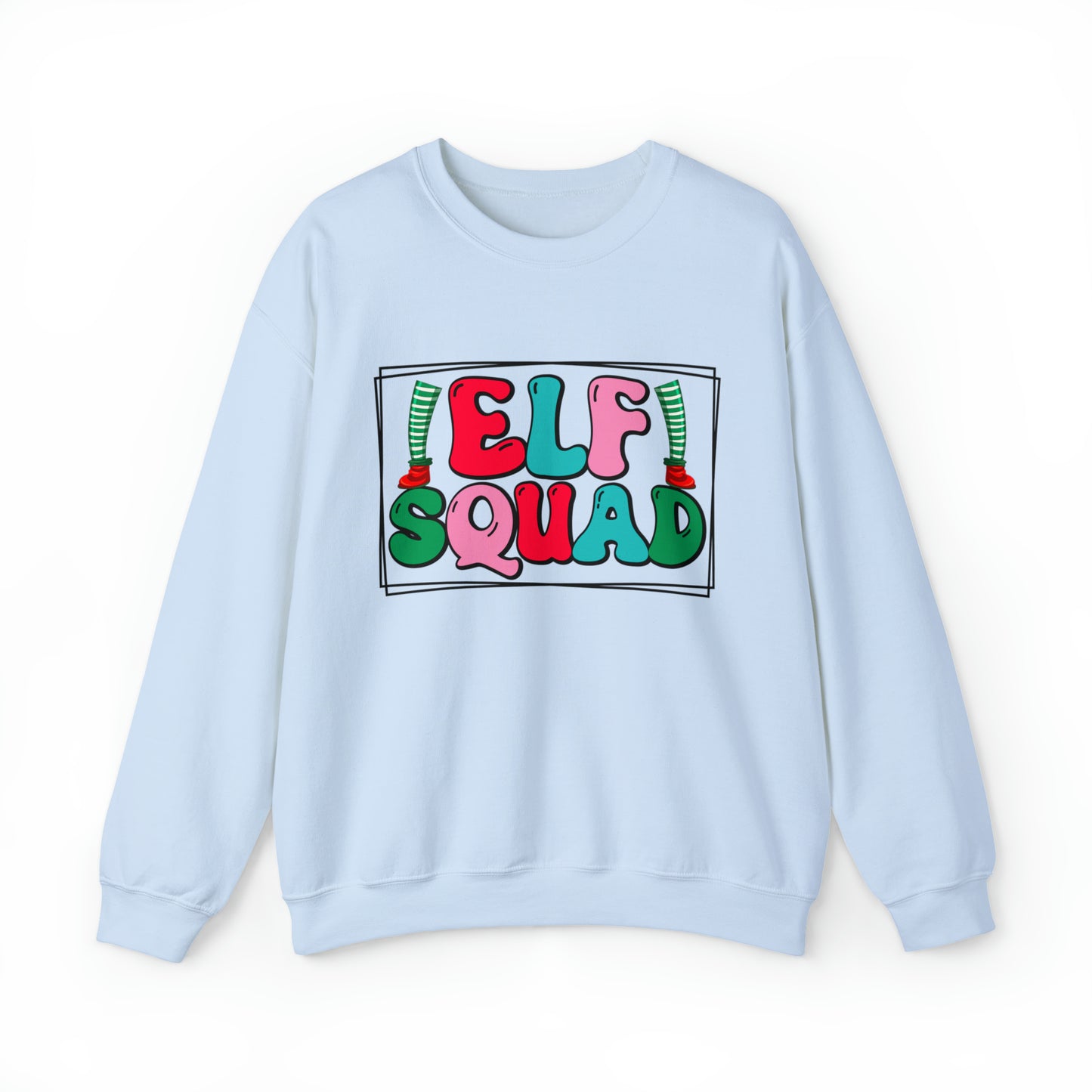 Elf Squad Family Group Christmas Holiday Adult Crewneck Sweatshirt