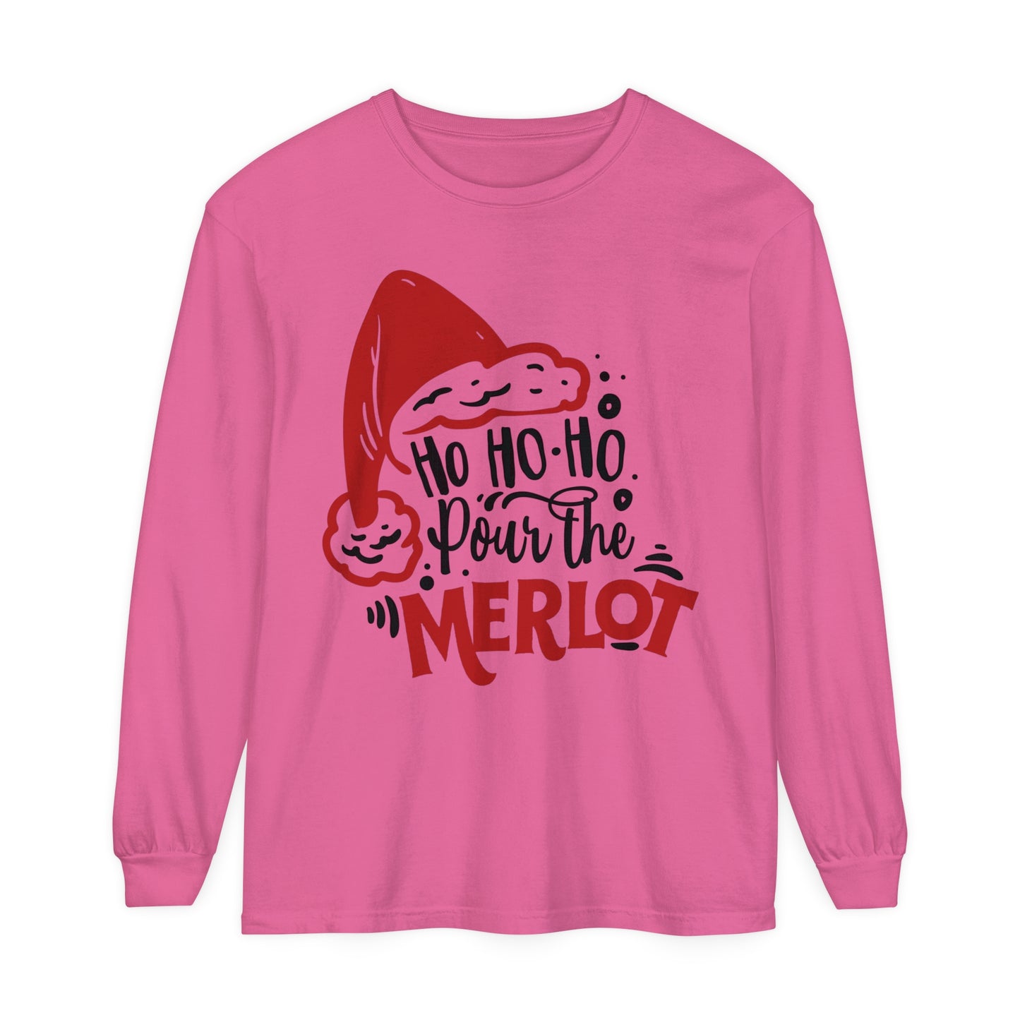 HOHOHO Pour the Merlot Loose Long Sleeve T-Shirt