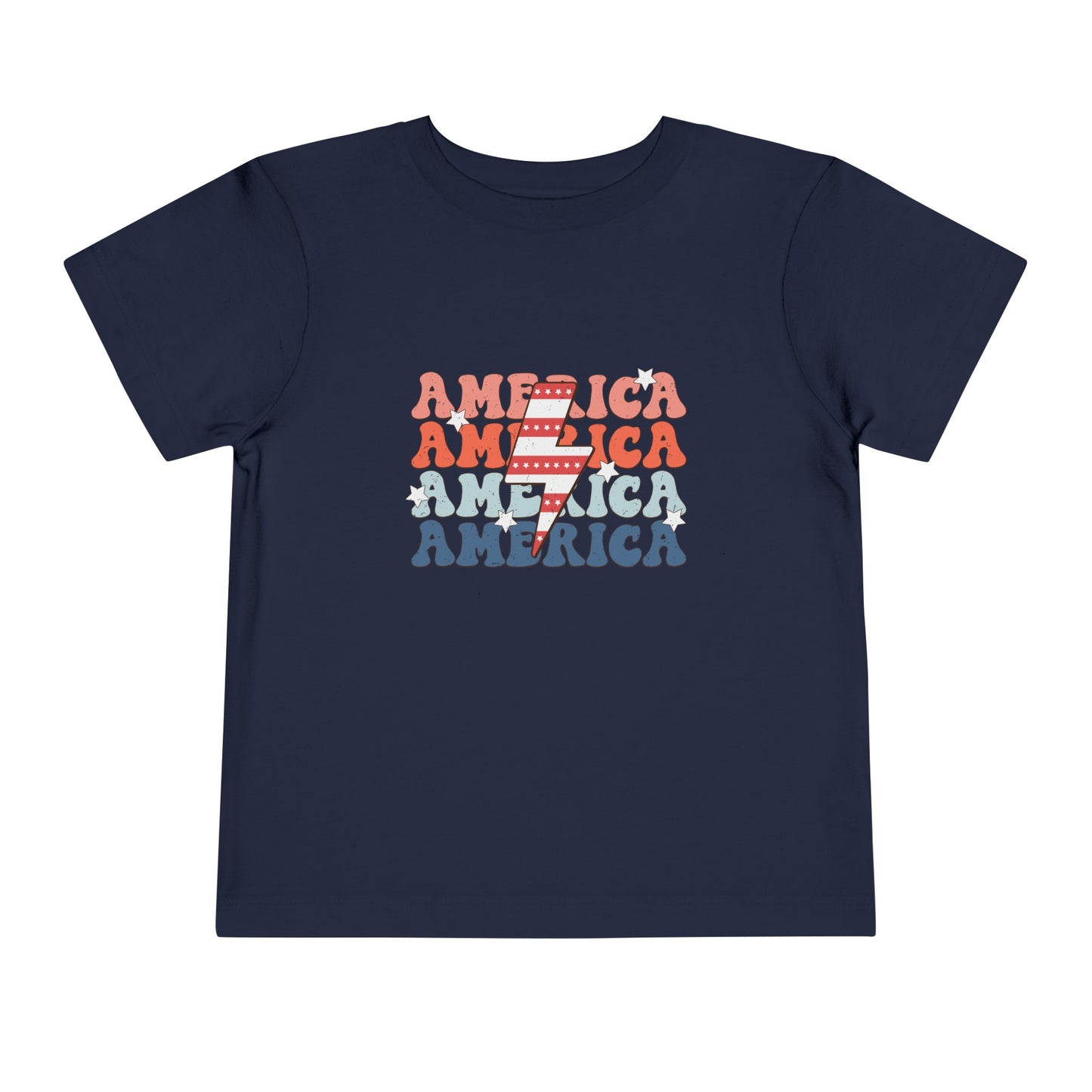 America 4th of July Toddler Short Sleeve Tee