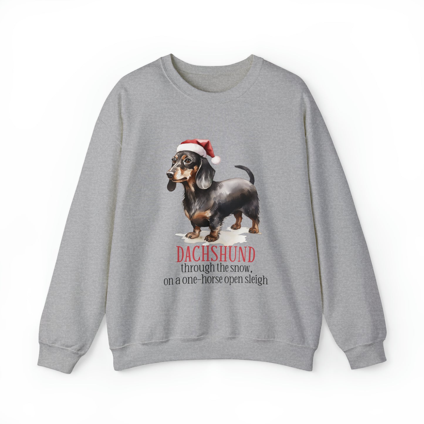 Dachshund Dog Christmas Funny Crewneck Sweatshirt Women's