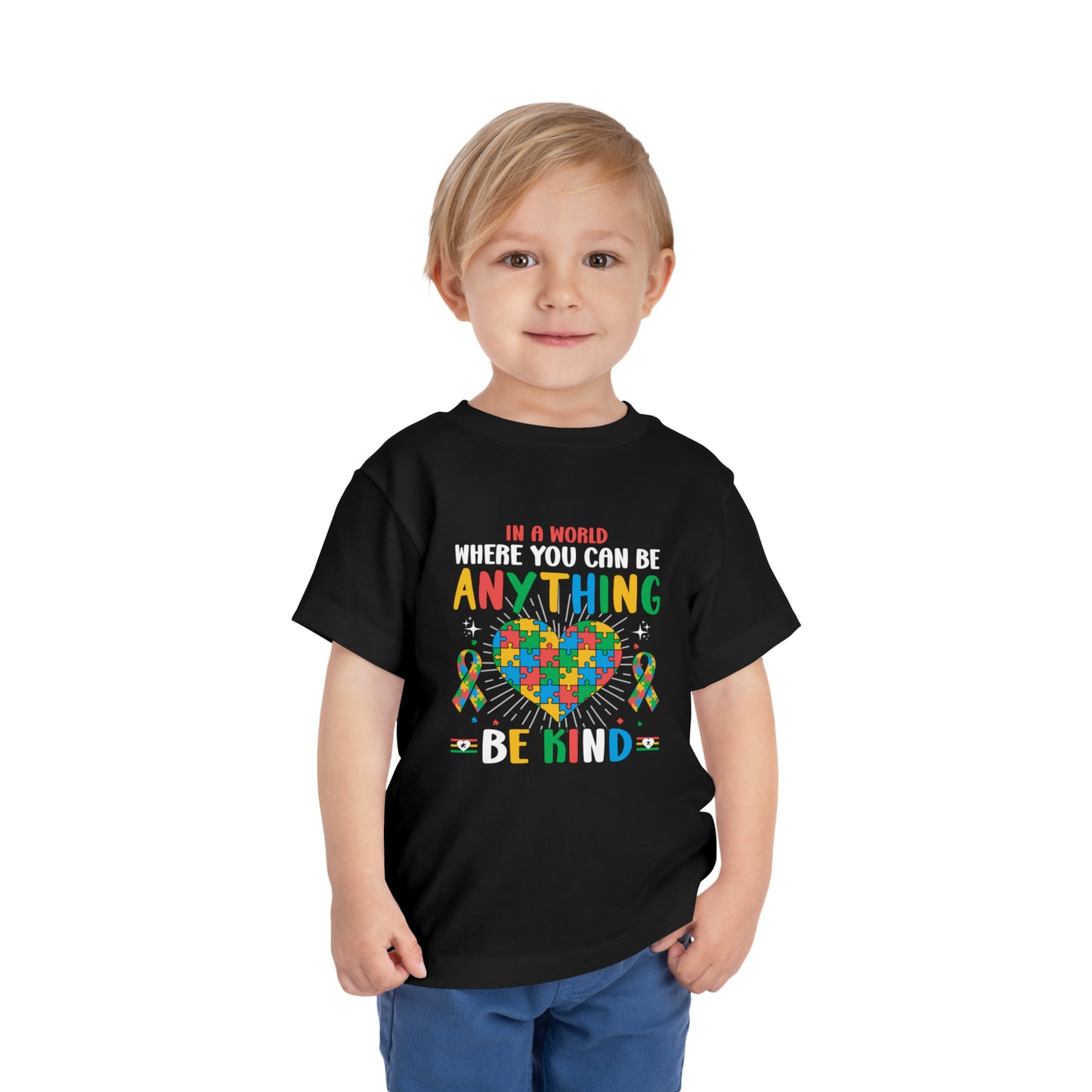 Be Kind Autism Awareness Advocate Toddler Short Sleeve Tee