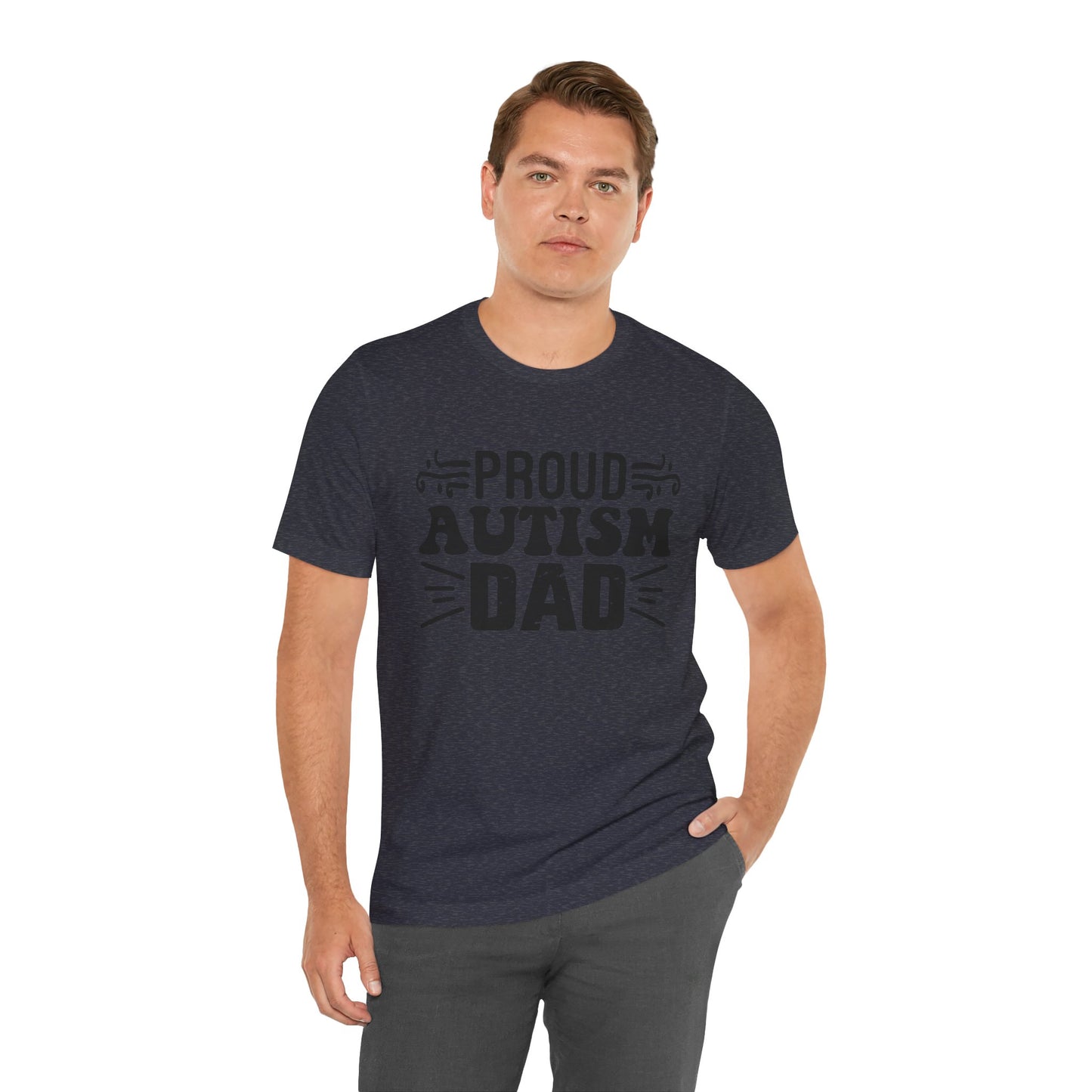 Proud Autism Dad Autism Advocate Short Sleeve Tee