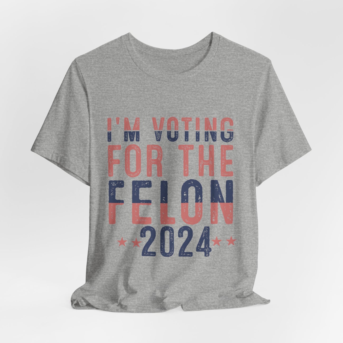 Voting for the Felon Trump President Election Women's Adult Short Sleeve Tee