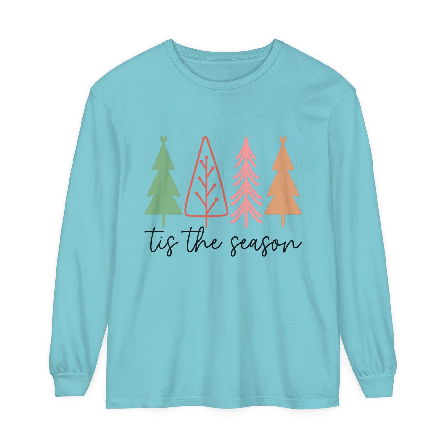 Tis the Season Women's Christmas Holiday Loose Long Sleeve T-Shirt