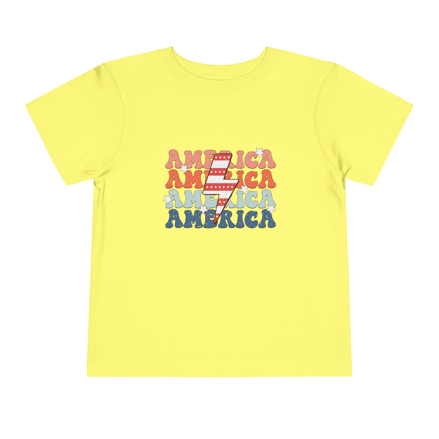 America 4th of July Toddler Short Sleeve Tee