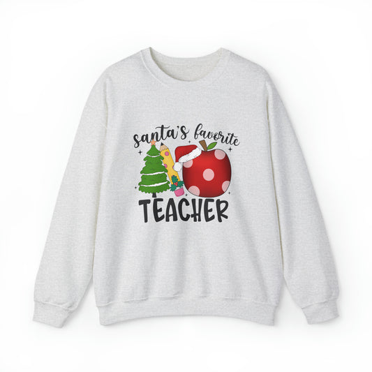 Santa's Favorite Teacher Women's Christmas Sweatshirt