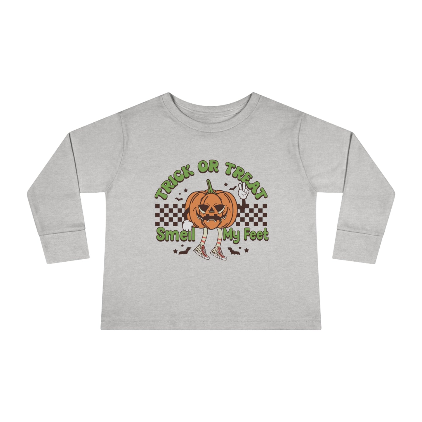 Trick or Treat Smell My Feet Toddler Long Sleeve Tee