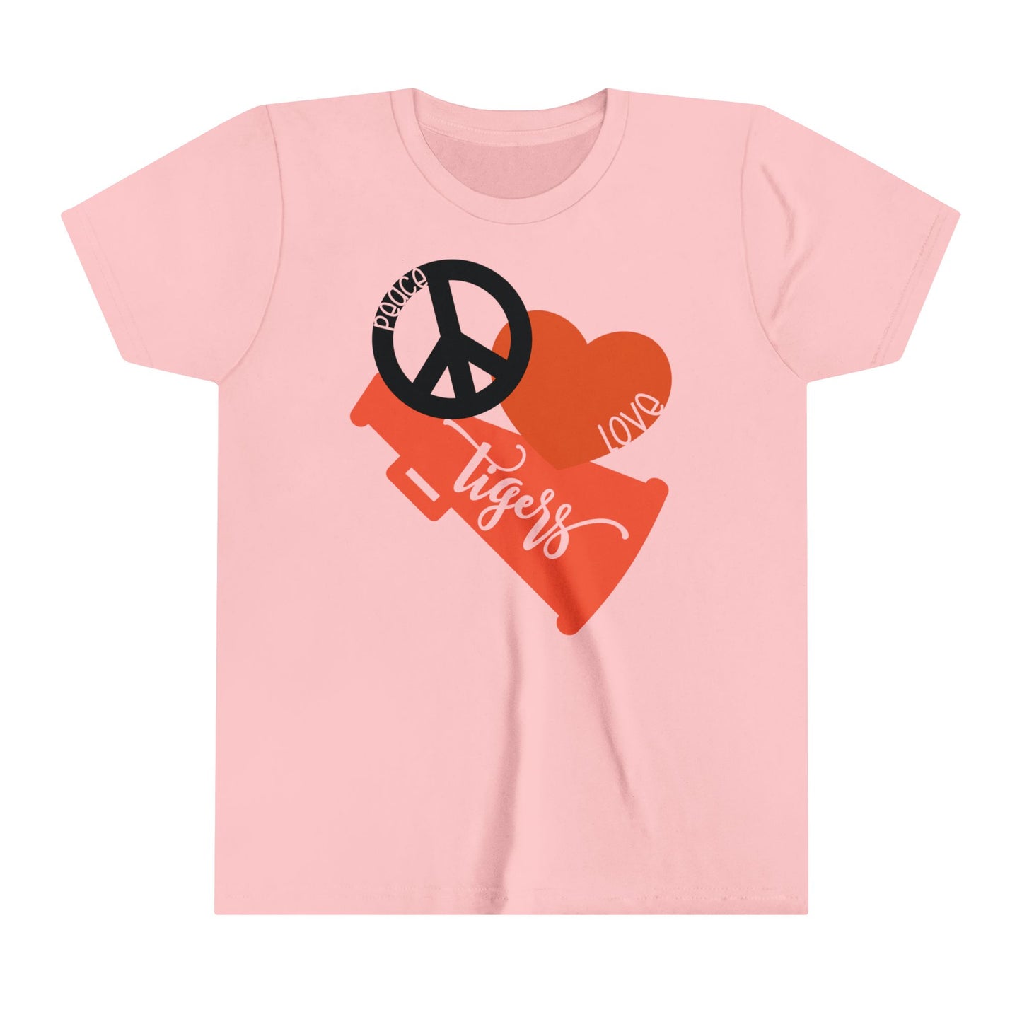 Peace Love Tigers Girl's Youth Shirt