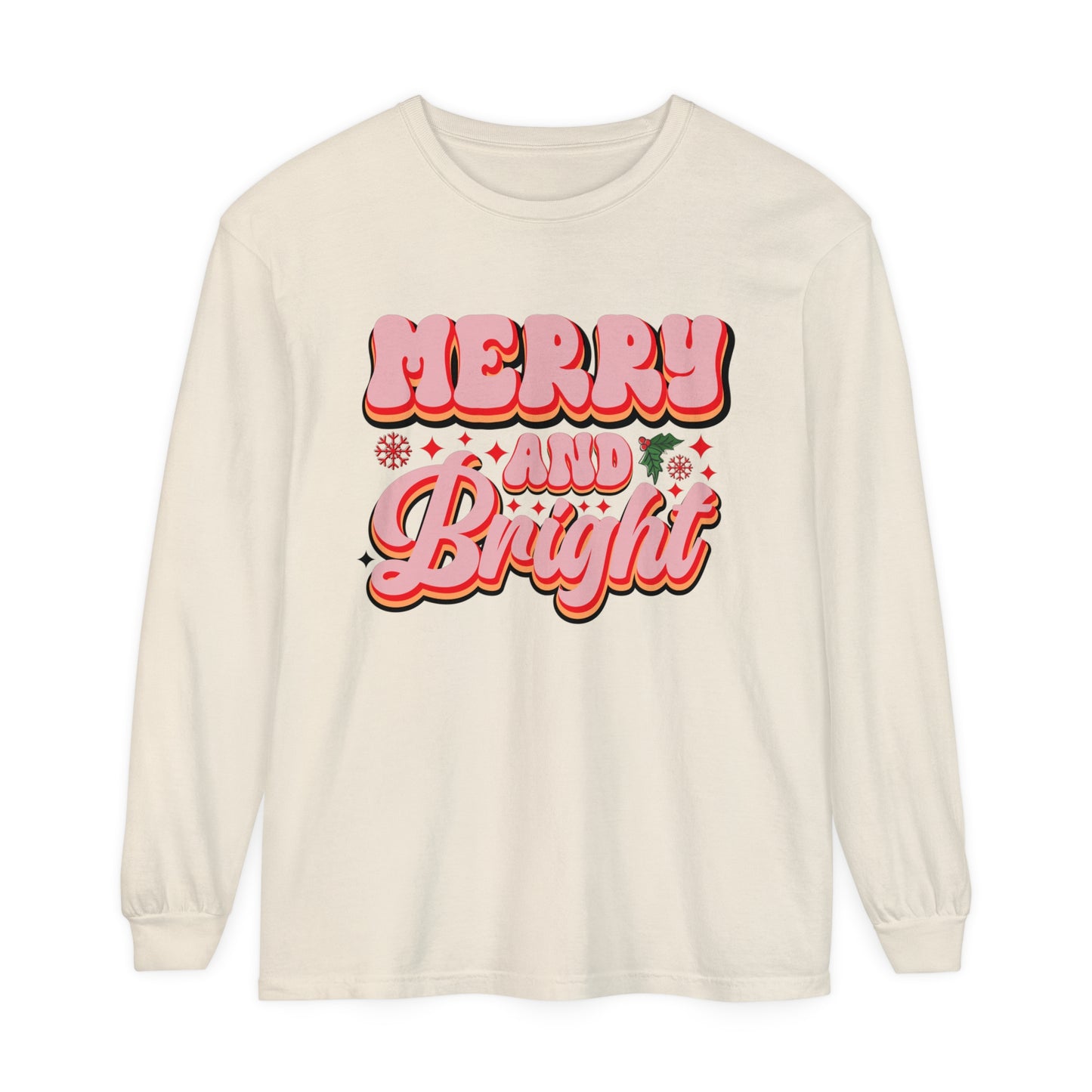 Merry and Bright Women's Loose Long Sleeve T-Shirt