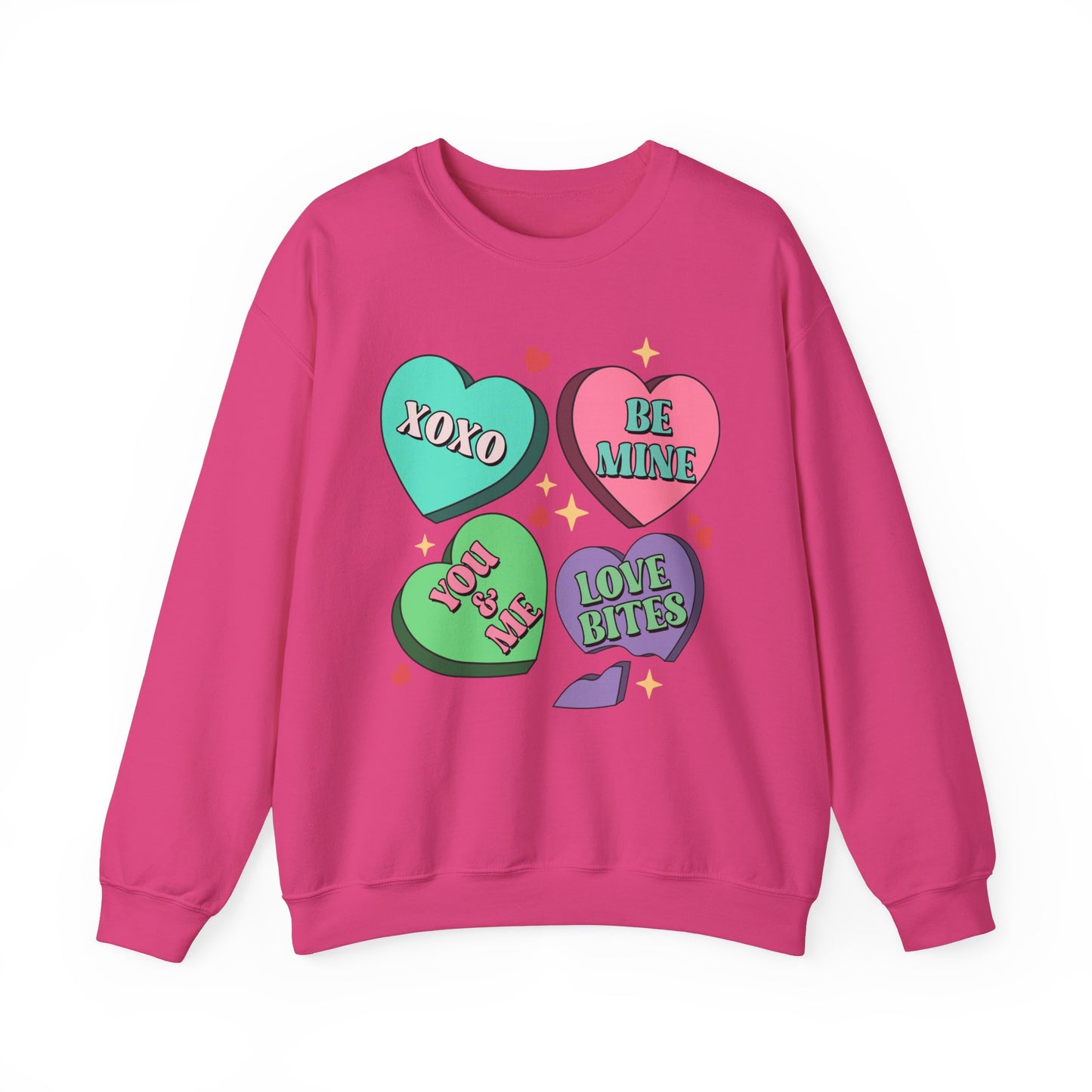 Retro Candy Hearts Valentine Women's Sweatshirt