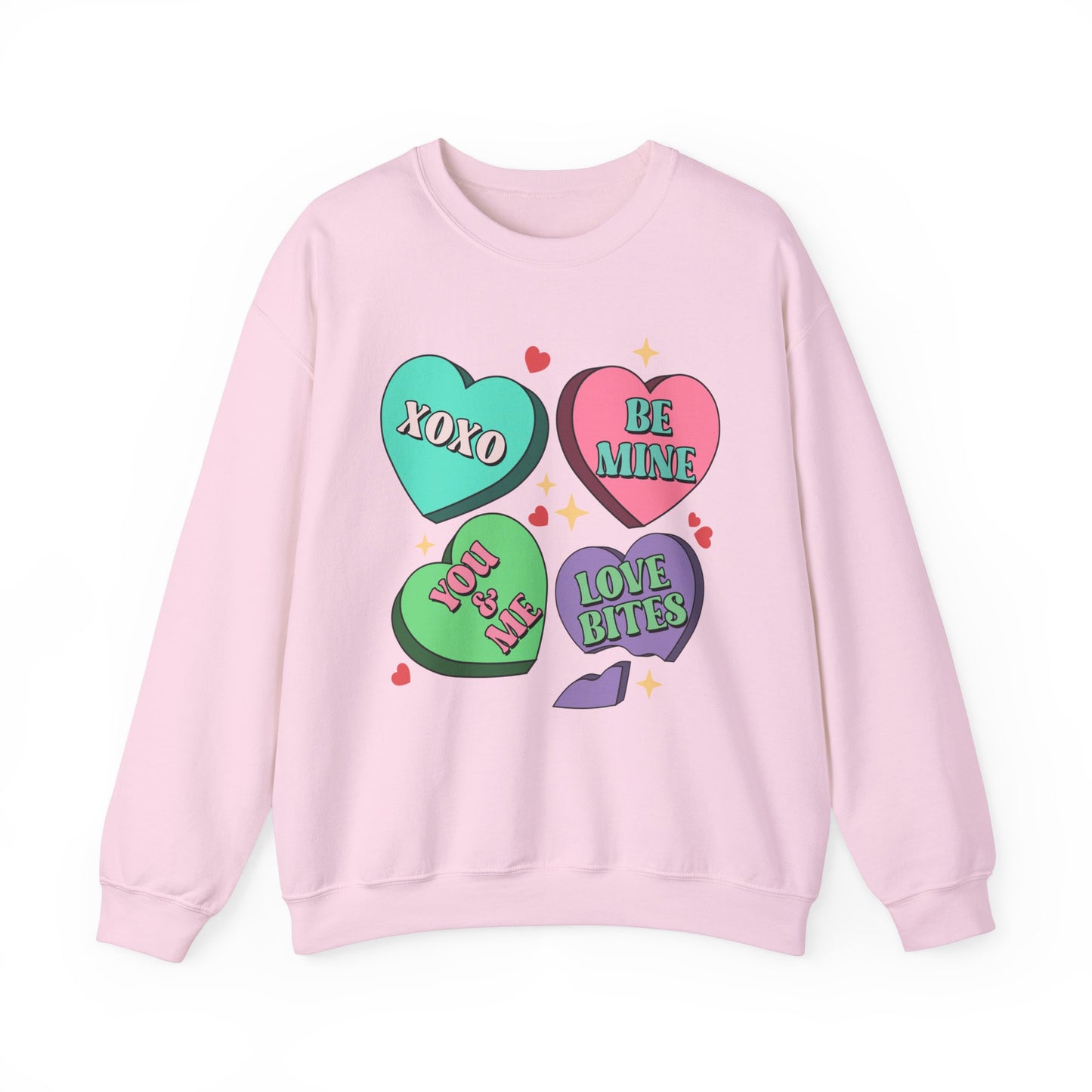 Retro Candy Hearts Valentine Women's Sweatshirt