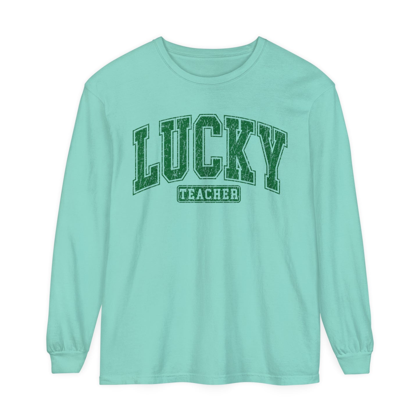 Lucky Teacher St. Patrick's Day Women's Loose Long Sleeve T-Shirt