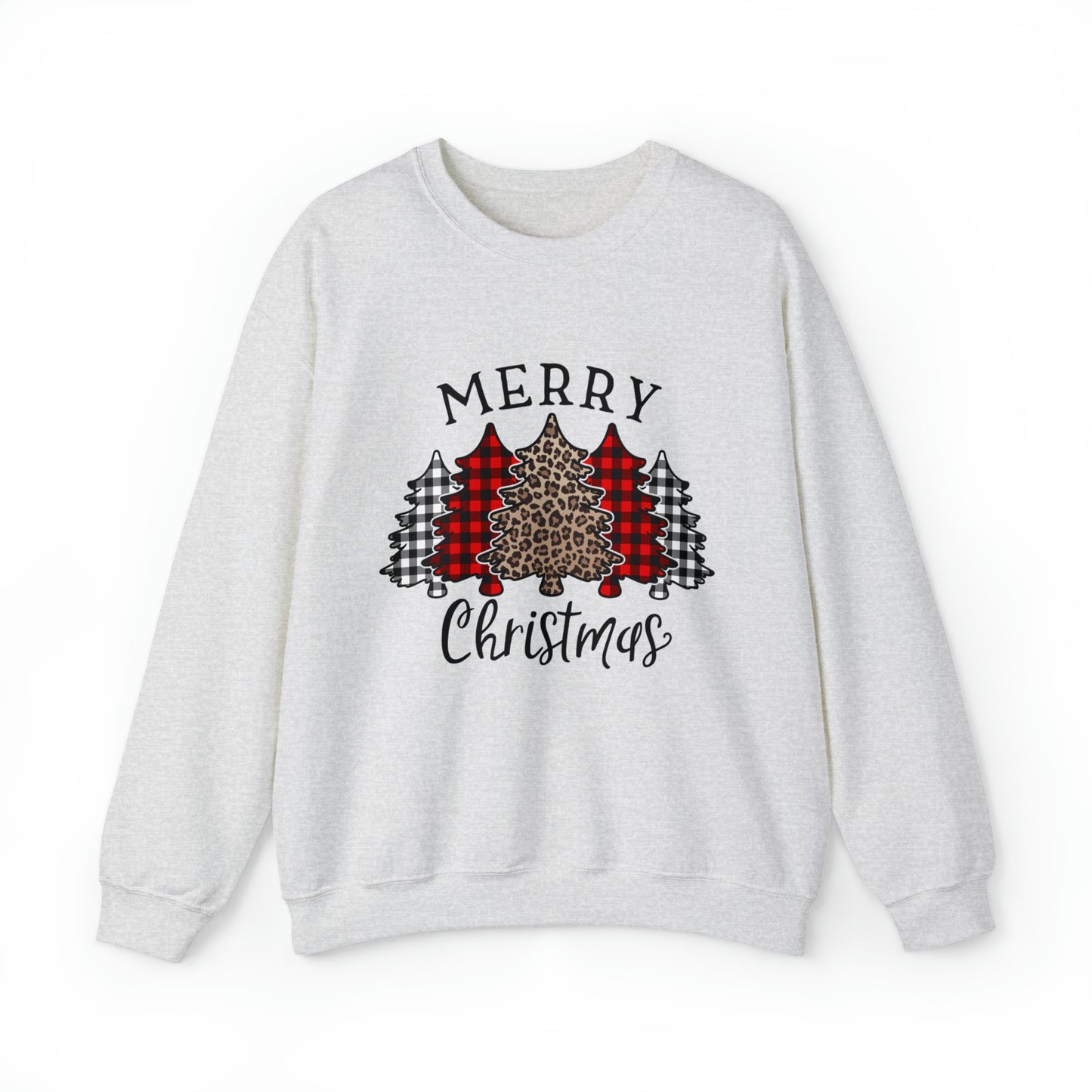 Merry Christmas With Trees Women's Christmas Crewneck Sweatshirt