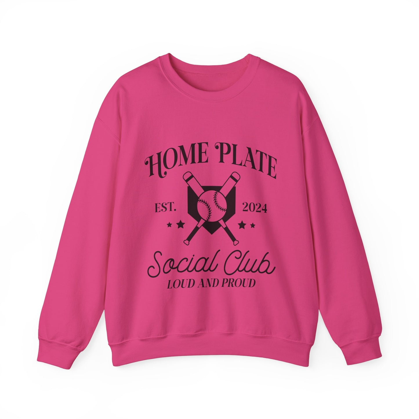 Home Plate Social Club Women's Crewneck Sweatshirt Baseball Softball Tball