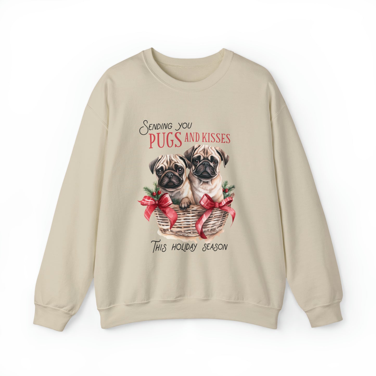 Pugs Dog Christmas Sweatshirt - Women's