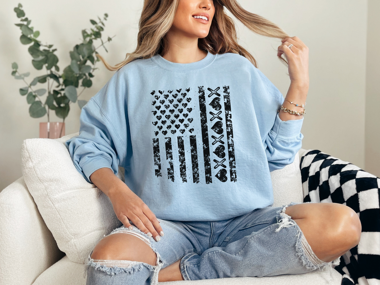 Heart Flag Women's Sweatshirt