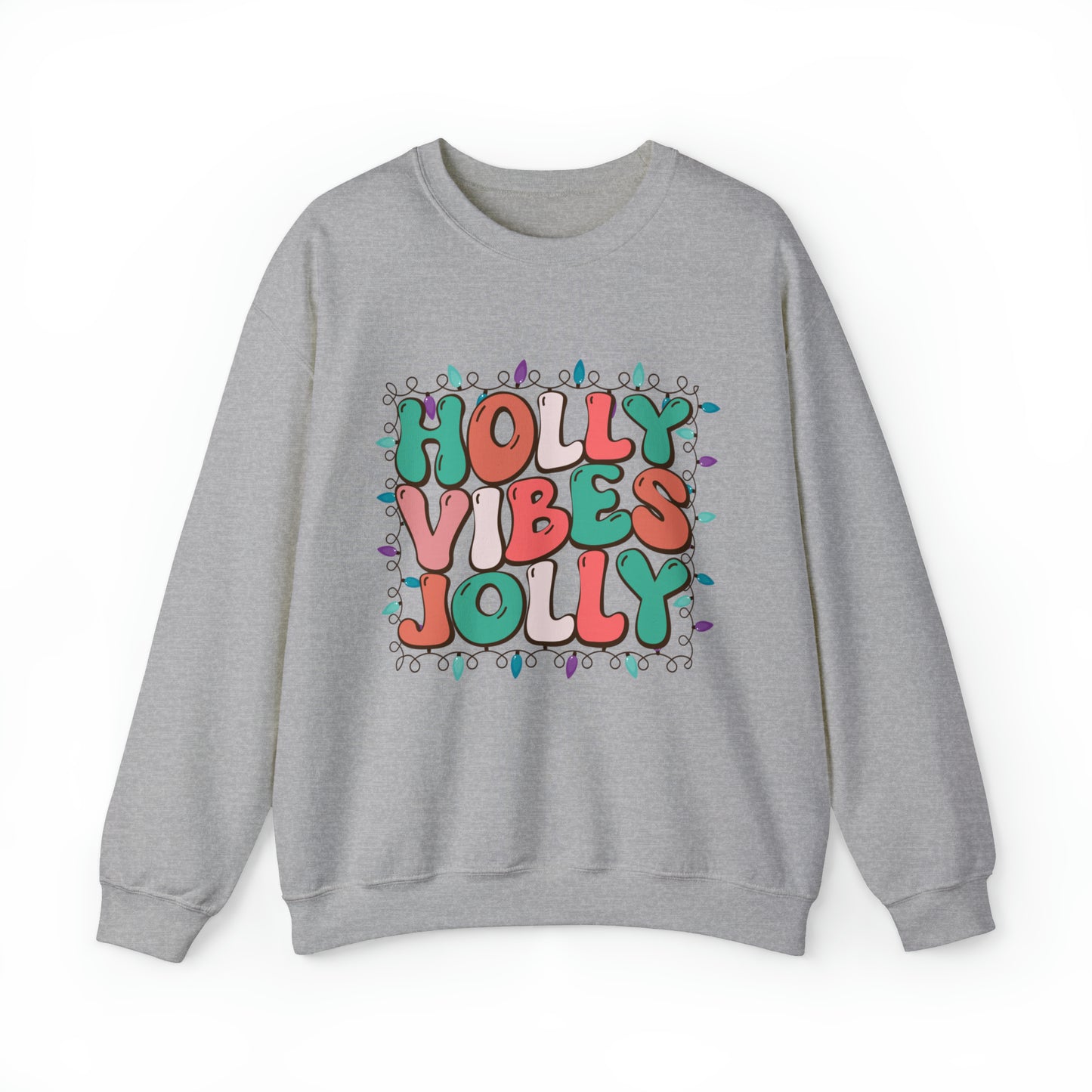 Holly Jolly Vibes Women's  Santa Christmas Crewneck Sweatshirt