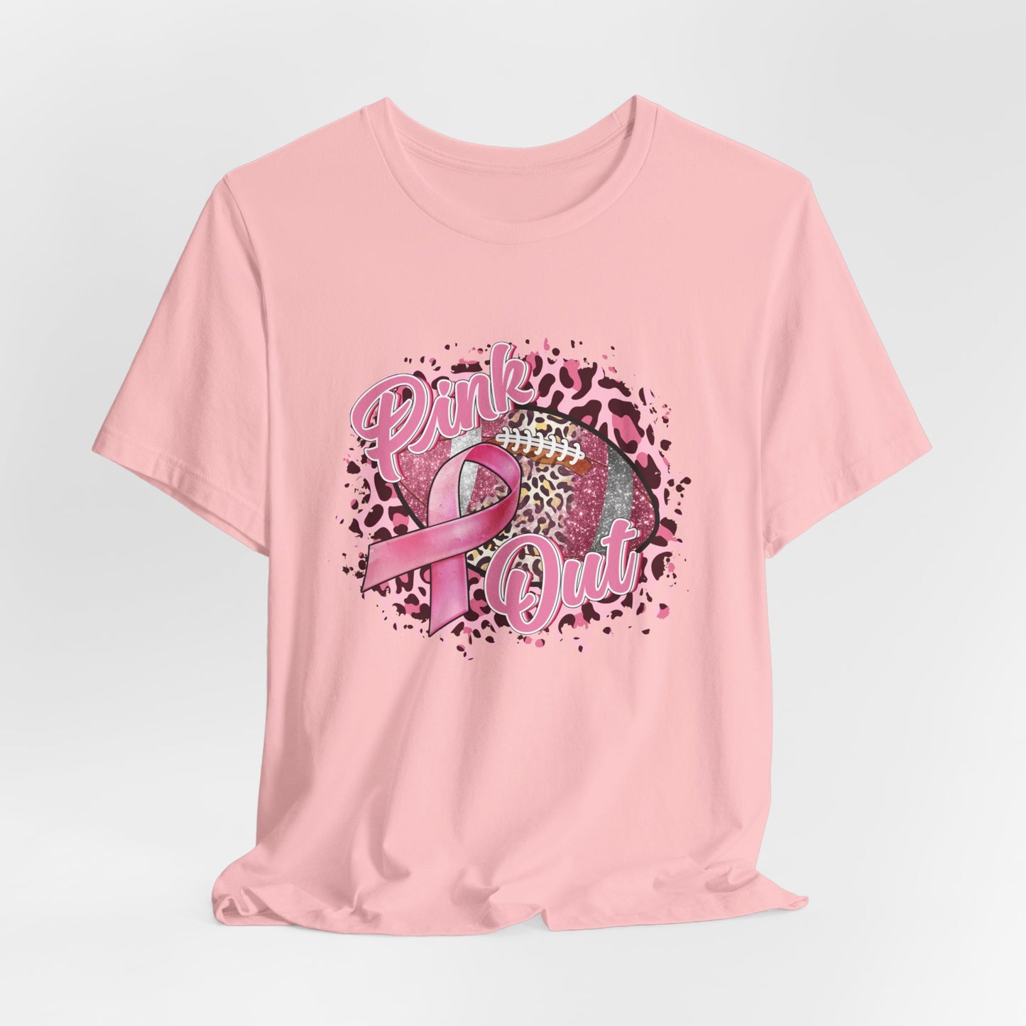 Pink Out Football Women's Breast Cancer Awareness Short Sleeve Tee