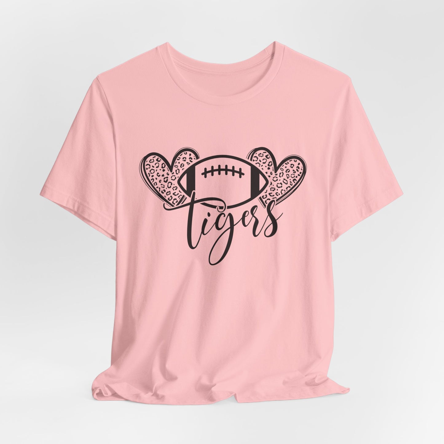 Tigers Football and Hearts Women's Short Sleeve Tee