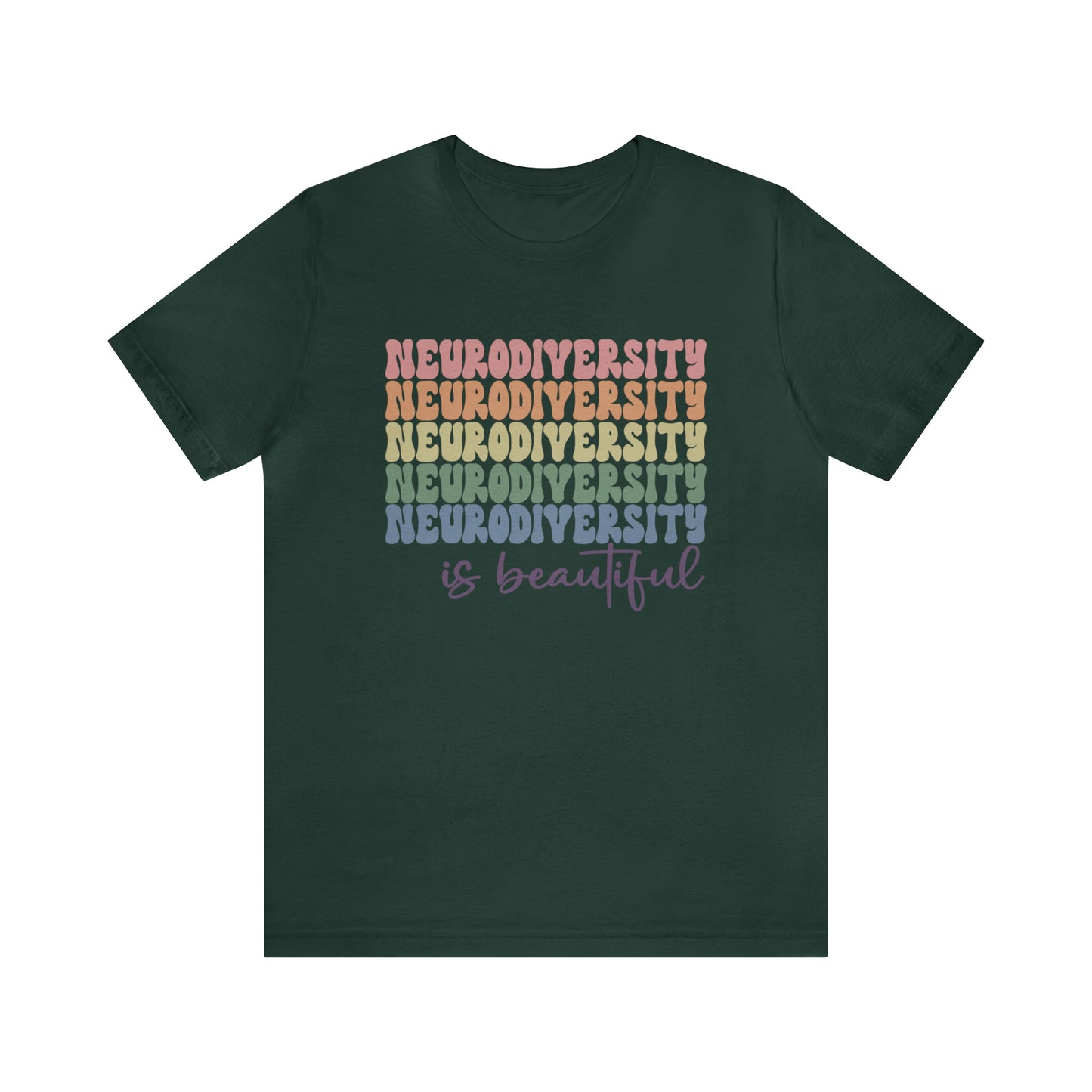 Neurodiversity is beautiful stacked Short Sleeve Women's Tee