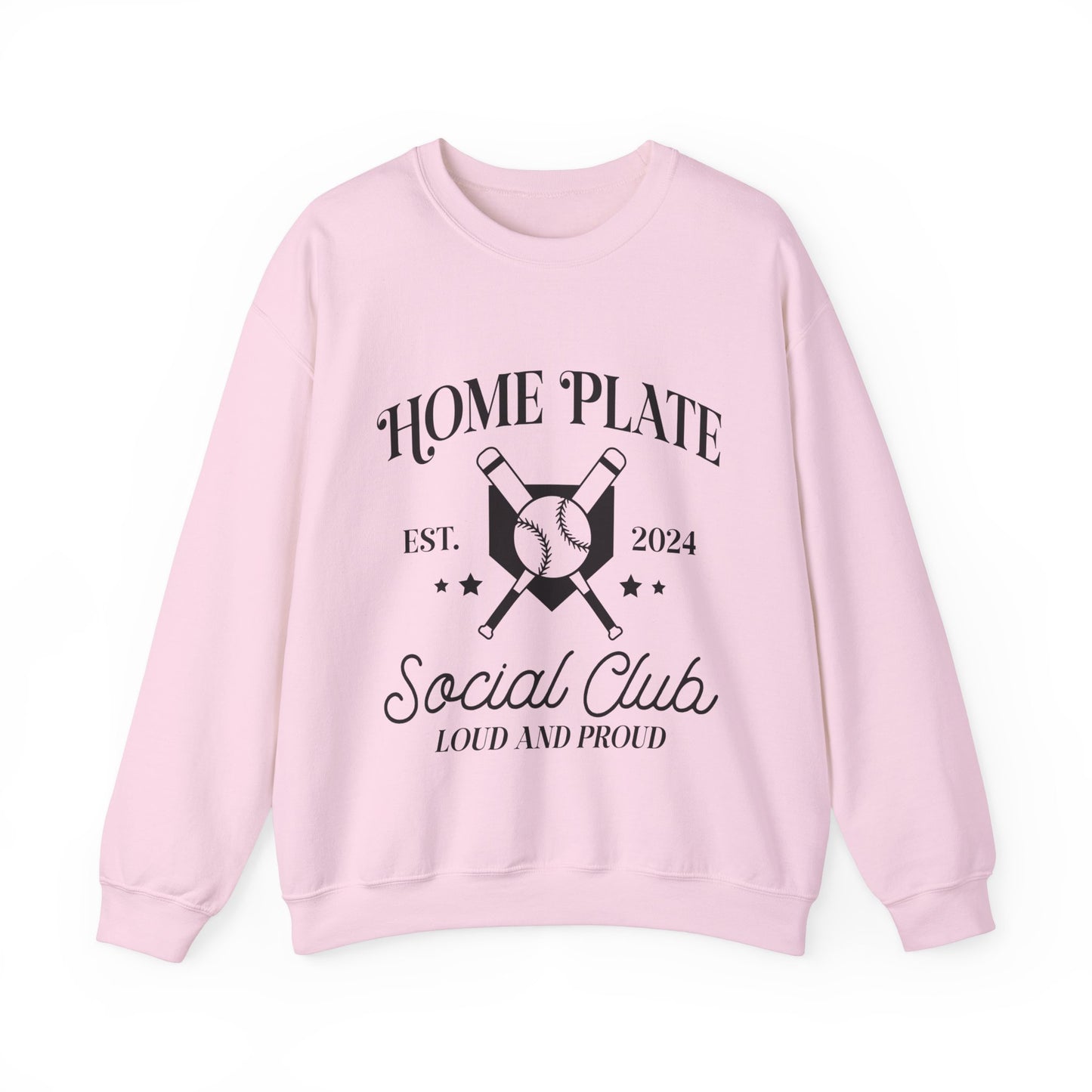 Home Plate Social Club Women's Crewneck Sweatshirt Baseball Softball Tball