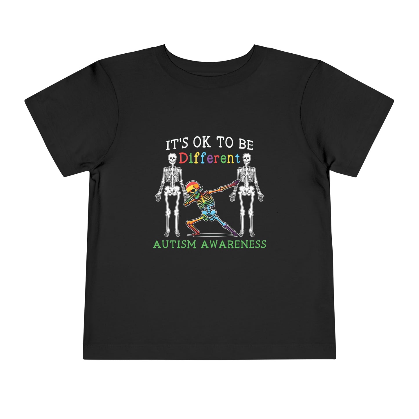 It's Okay to be different Autism Awareness Advocate Toddler Short Sleeve Tee