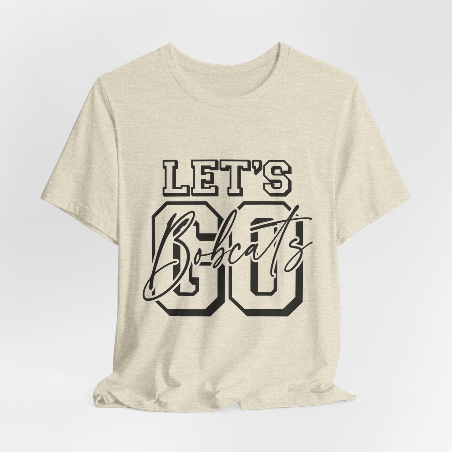 Let's Go Bobcats Paw Adult Unisex Short Sleeve Tee