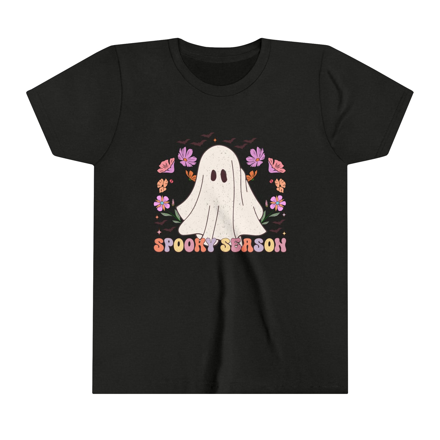 Spooky Season Ghost Girl's Youth Short Sleeve Tee