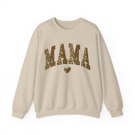 MAMA Leopard Print Women's Sweatshirt