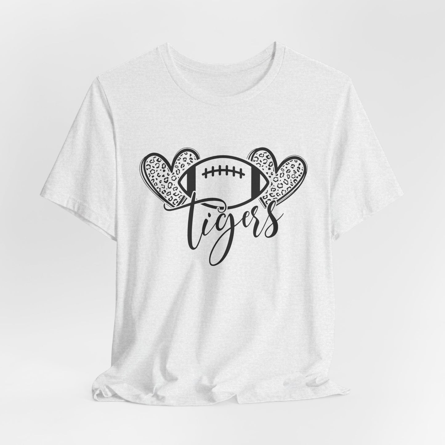 Tigers Football and Hearts Women's Short Sleeve Tee